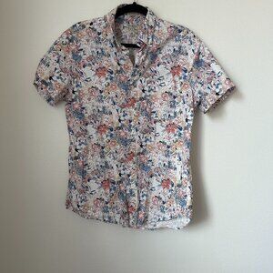 J.Crew men's floral short-sleeve button-down shirt